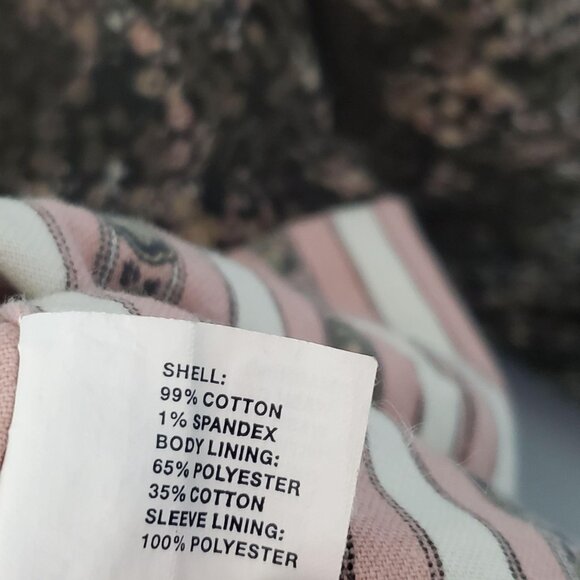 Gap Vintage Y2K Corduroy Blazer Jacket Women 8 Medium Suit Coat Brown Black Work - Picture 8 of 16